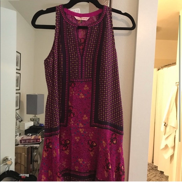 Rebecca Taylor Magenta Silk Shift Dress - Picture 5 of 5